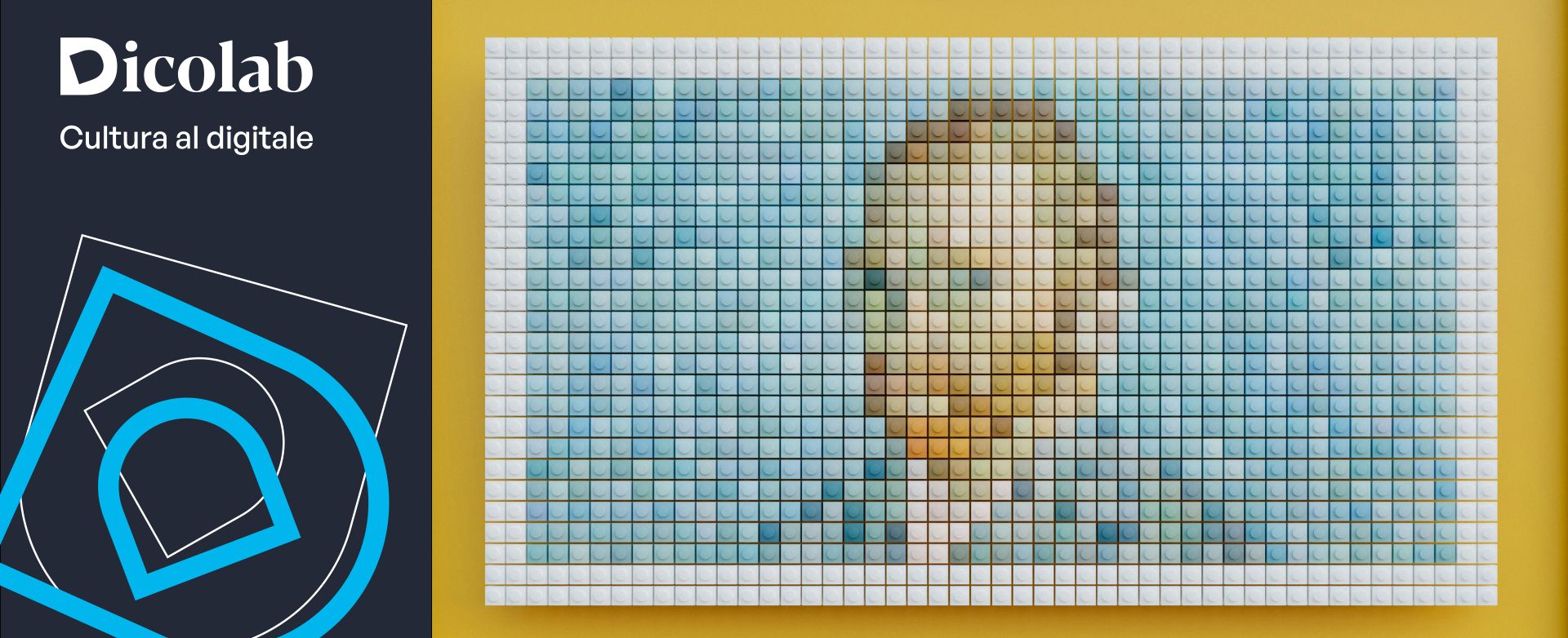 immagine generata con IA che rappresenta un quadro moderno ricostruito con i mattoncini Lego