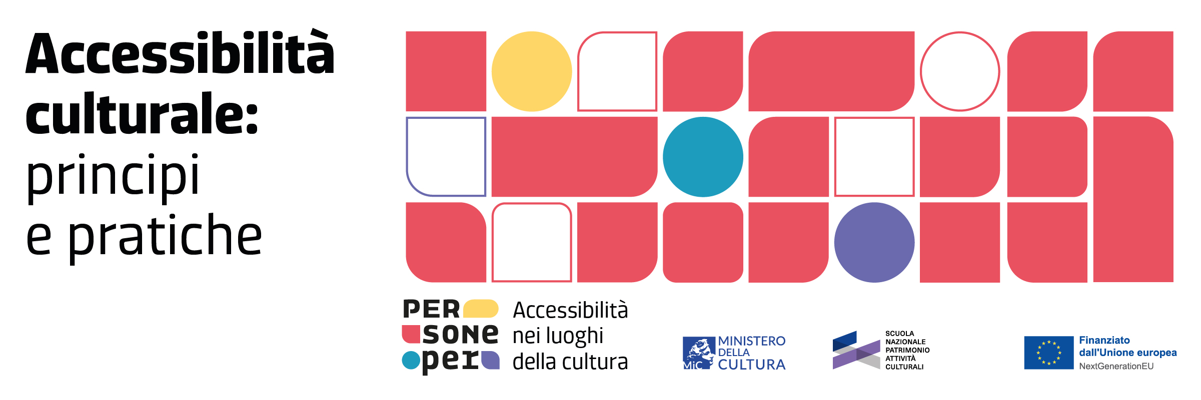 Titolo e loghi del progetto: Mic, Scuola nazionale del patrimonio e Next generation EU.